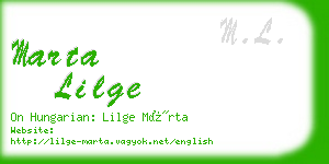 marta lilge business card